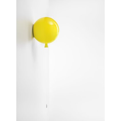 Brokis Memory, nástěnný svítící balonek ze žlutého skla, 1x15W E27, prům. 25cm