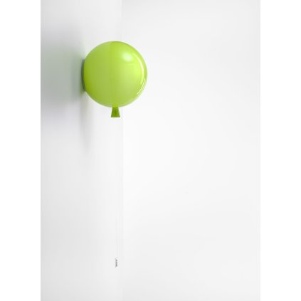 Brokis Memory, nástěnný svítící balonek ze zeleného skla, 1x15W E27, prům. 25cm