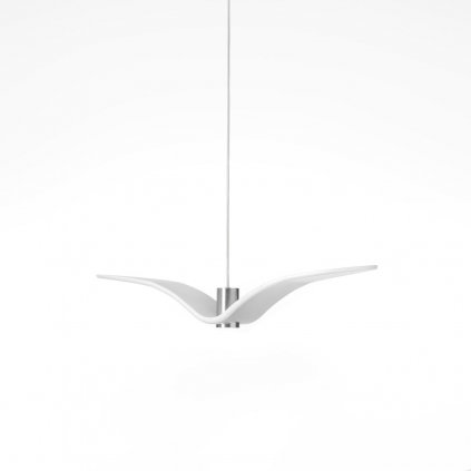 Brokis Night Birds, závěsné svítidlo z ručně zpracovaného skla, 5W LED, opal - opaktní sklo, délka 78cm