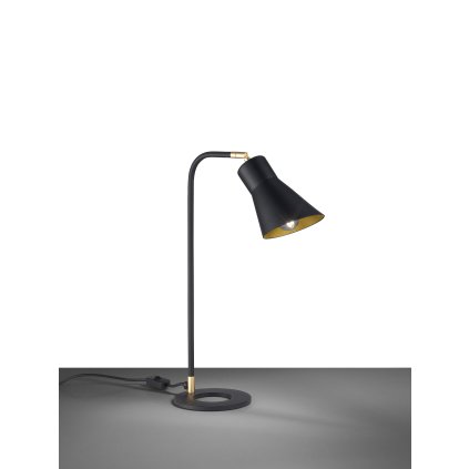 Metal Lux Conico, stolní lampa 1xE27, černozlatá, výška 53cm