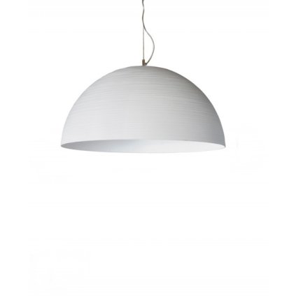 Metal Lux Chiara, závěsné svítidlo 1xE27, bílá, průměr 50cm