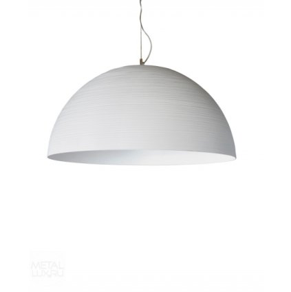 Metal Lux Chiara, závěsné svítidlo 1xE27, bílá, průměr 72cm