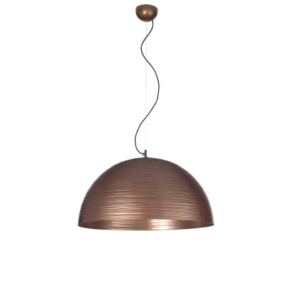 Metal Lux Chiara, závěsné svítidlo 1xE27, bronzová, průměr 72cm