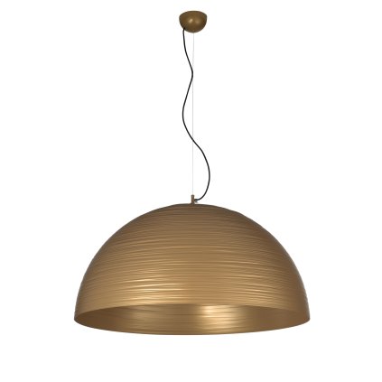 Metal Lux Chiara, závěsné svítidlo 3xE27, saténově zlatá, průměr 100cm