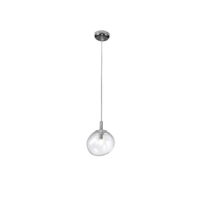 Metal Lux Saxa, závěsé svítidlo z čirého skla, 1xG9, průměr 15cm