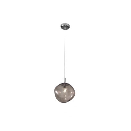Metal Lux Saxa, závěsé svítidlo z kouřového skla, 1xG9, průměr 15cm