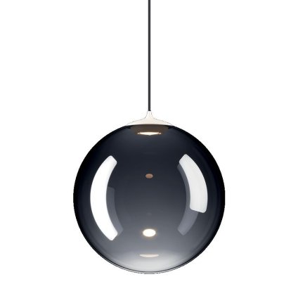 Lodes Random Solo 23, závěs z kouřového foukaného skla, 1x5W LED 2700K, prům.23cm