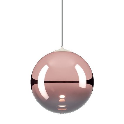 Lodes Random Solo 23, závěs z červeno-zlatého foukaného skla, 1x5W LED 2700K, prům.23cm