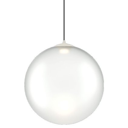 Lodes Random Solo 28, závěs z bílého foukaného skla, 1x5W LED 2700K, prům.28cm