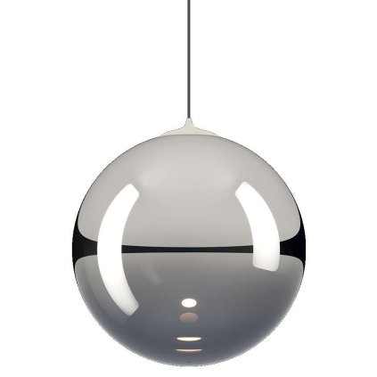 Lodes Random Solo 28, závěs z chromového foukaného skla, 1x5W LED 2700K, prům.28cm