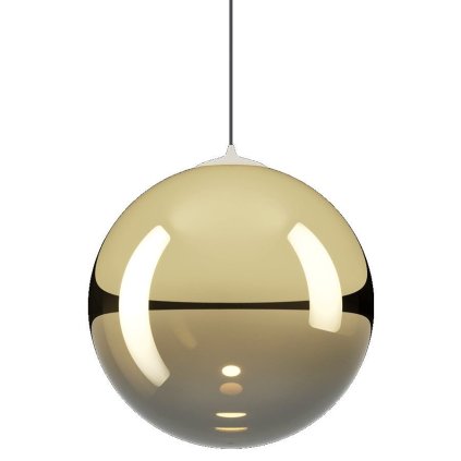 Lodes Random Solo 28, závěs ze zlatého foukaného skla, 1x5W LED 2700K, prům.28cm