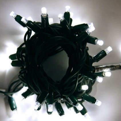 Vánoční osvětlení, HIGH-PROFI girlanda 5m s možností prodloužení, 40 LED diod pro exteriér, studená bílá, 230V, 3,5W, krytí IP67