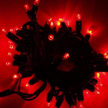 Vánoční osvětlení, HIGH-PROFI girlanda 5m s možností prodloužení, 40 LED diod pro exteriér, červená, 230V, 3,5W, IP67