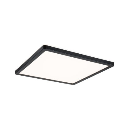 Paulmann Atria Shine, černé stropní LED svítidlo s korónou, 16W LED 3000K, 29x29cm