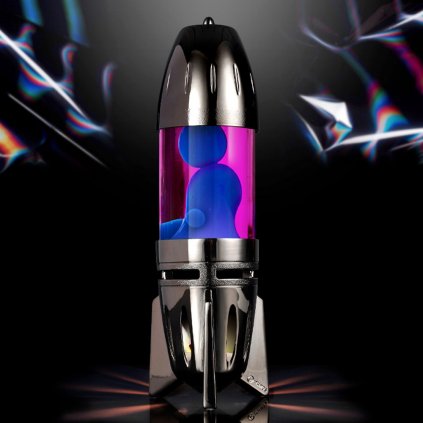 mathmos fireflow black candle lava lamp pink blue 01