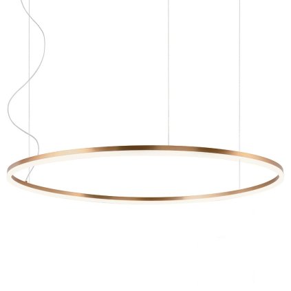 Redo Orbit direct, závěsné kruhové svítidlo, 68W LED 3000K stmívatelné DALI, bronz, prům. 100cm