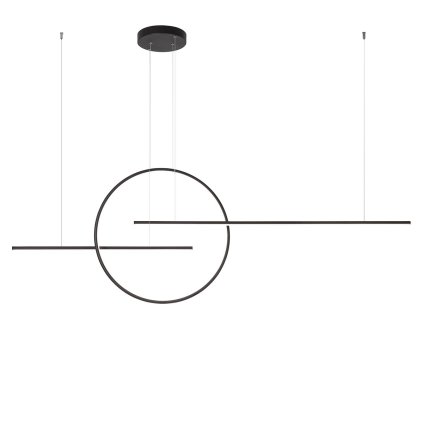 Redo Giotto, moderní závěsné svítidlo, 66W LED 4000K dimswitch, černá, délka 176cm