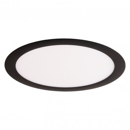Mivvy Slim, černý LED panel na strop, 25W LED 4000K stmívatelné TRIAC, Ø30cm, IP44
