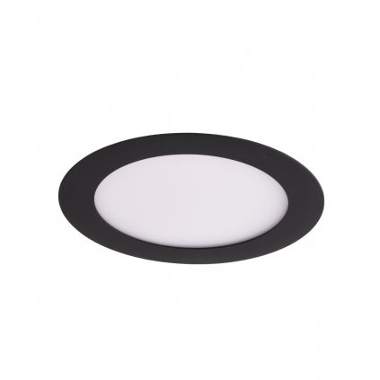 Mivvy Slim, černý LED panel na strop, 17W LED 4000K stmívatelné DALI, Ø24cm, IP44