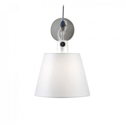 Artemide Tolomeo parete diffusore 18, nástěnné designové svítidlo s vypínačem a saténovým stínítkem, E27 max 42W, prům. 18cm
