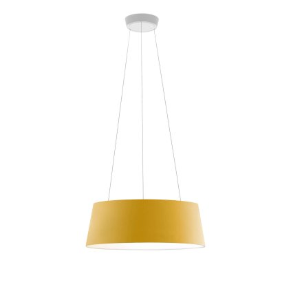 Stilnovo Oxygen_P, žluté závěsné svítidlo, 36W LED 3000K stmívatelné DALI, prům. 56cm