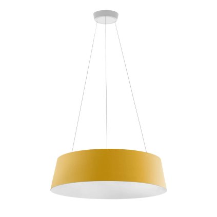 Stilnovo Oxygen_P, žluté závěsné svítidlo, 50W LED 3000K stmívatelné DALI, prům. 75cm