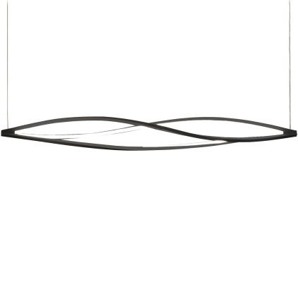 Nemo In The Wind horizontal, černé závěsné svítidlo, LED 58W 2700K, délka 183cm