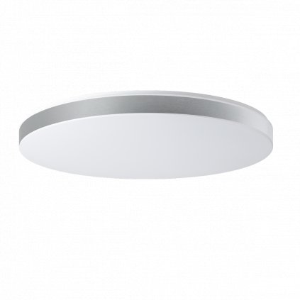 Osmont Delia C5, stropní svítidlo LED 150W, 3000K, polymetylmetakrylát s dekorativním stříbrným pásem, prům. 90cm