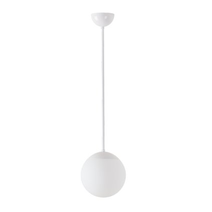 Osmont Adria P1-B, závěsné svítidlo, 1x75W, opálové sklo, bílá montura a tyč délky 80cm, prům.20cm
