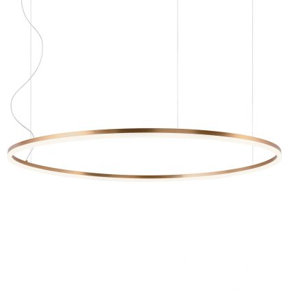 Redo Orbit direct, závěsné kruhové svítidlo, 76W LED 4000K stmívatelné DALI, bronz, prům. 120cm