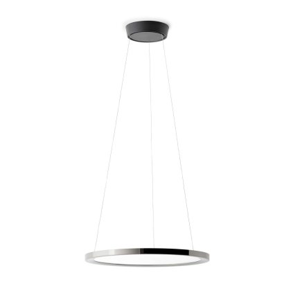 Stilnovo Hinomaru, černé závěsné kruhové LED svítidlo, 30W LED 3000K stmívatelné, prům. 48cm
