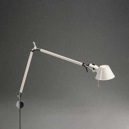 Artemide Tolomeo Parette, bílá nástěnná lampa s vypínačem, 1x10W LED E27, 81+67cm