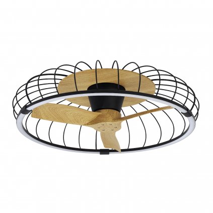 Mantra Nature, stropní svítidlo s ventilátorem a dálkovým ovladačem, LED 75W 2700K-5000K, černá, průměr 79cm