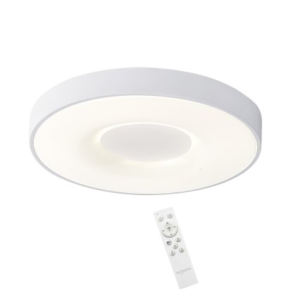 Mantra Coin, bílé stropní svítidlo LED 100W 2700K-5000K s dálkovým ovladačem, průměr 65cm
