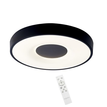 Mantra Coin, černé stropní svítidlo LED 100W 2700K-5000K s dálkovým ovladačem, průměr 65cm