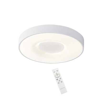 Mantra Coin, bílé stropní svítidlo LED 80W 2700K-5000K s dálkovým ovladačem, průměr 50cm