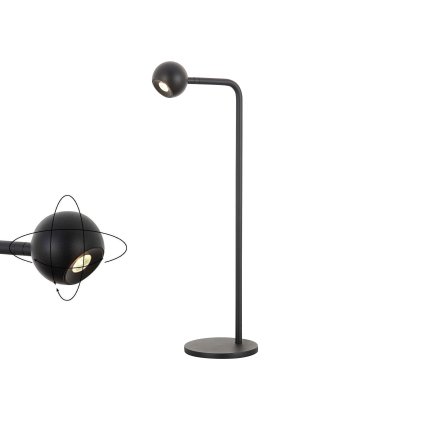 Mantra Eyes, černá stolní lampa s otočnou hlavou LED 6W 3000K, výška 55,5cm