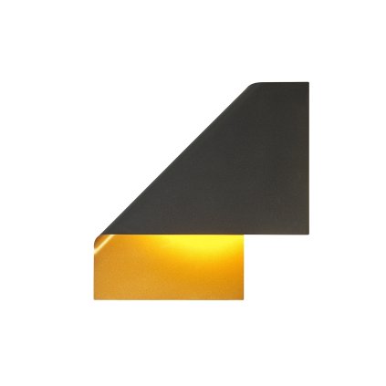 Mantra Luppi, moderní černozlaté nástěnné svítidlo 1xGX53 37,5x37,5 cm