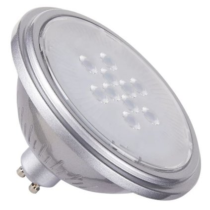 SLV LED žárovka, 7,3W 40° 4000K 560lm GU10 ES111 (QPAR111), stříbrná, prům. 11,1cm