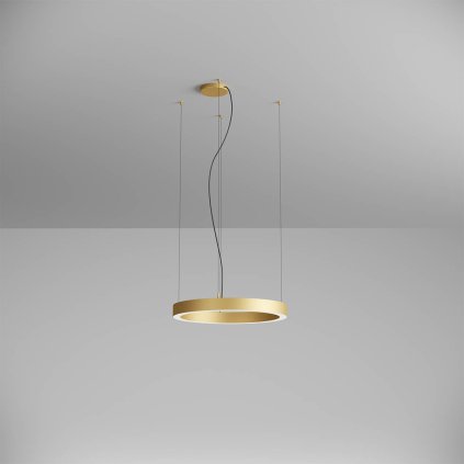 Arelux Xambit, zlaté závěsné kruhové svítidlo, 38W LED 4000K, prům. 60cm