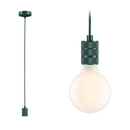 Paulmann Tilla, zelené svítidlo pro dekorativní žárovku, 1x60W E27 délka 210cm