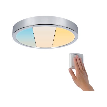 Paulmann Aviar, chromové koupelnové svítidlo, 18W LED dimwitch 2700/4000/6500K, prům.30cm, IP44