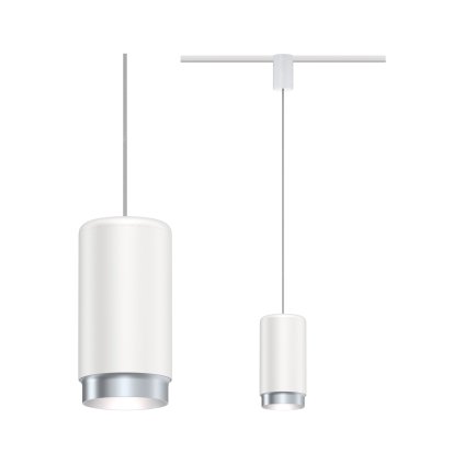 Paulmann Corus, bílé závěsné svítidlo pro Urail, 1x50W E27, výška 27,2cm