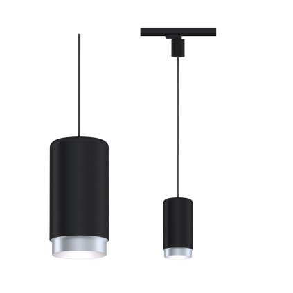 Paulmann ProRail3 Corus, černé závěsné svítidlo, 1x50W E27, výška 27,2cm