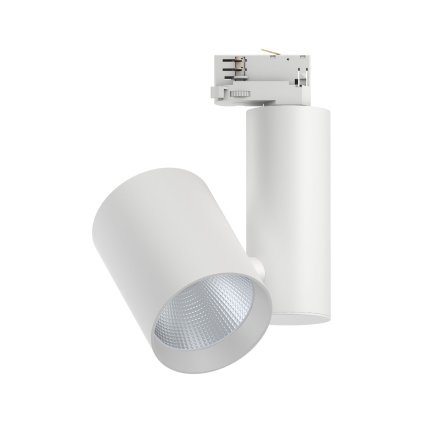 Paulmann ProRail3 Zeuz, bílý reflektor, 33W LED 4000K 60° stmívatelný, výška 24,1cm