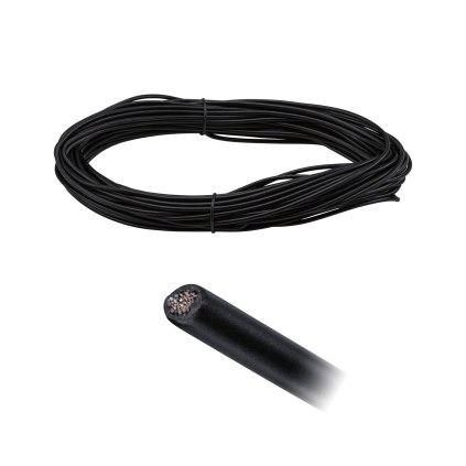 Paulmann černé lanko prům. 2,5mm² izolované, 20m