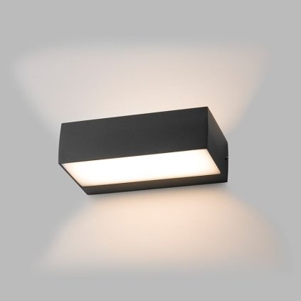 LED2 Kvader, antracitové fasádní svítidlo, 2x4,5W LED 3000K stmívatelné triac, délka 20,5cm, IP54