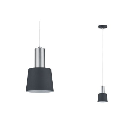 Paulmann Haldar, závěsné svítidlo 1xE14, šedá/matný chrom, průměr 12cm
