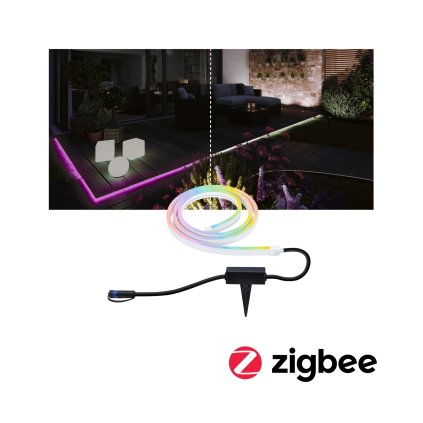 Paulmann Plug&Shine Neon LED pásek RGBW 11W, 2m IP67, ZigBee, 24V