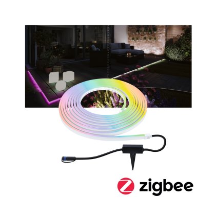 Paulmann Plug&Shine Neon LED pásek RGBW 39W, 10m IP67, ZigBee, 24V